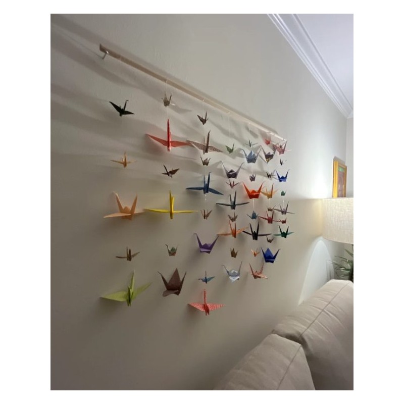 Origami Kranich Wand / Fenster Girlande